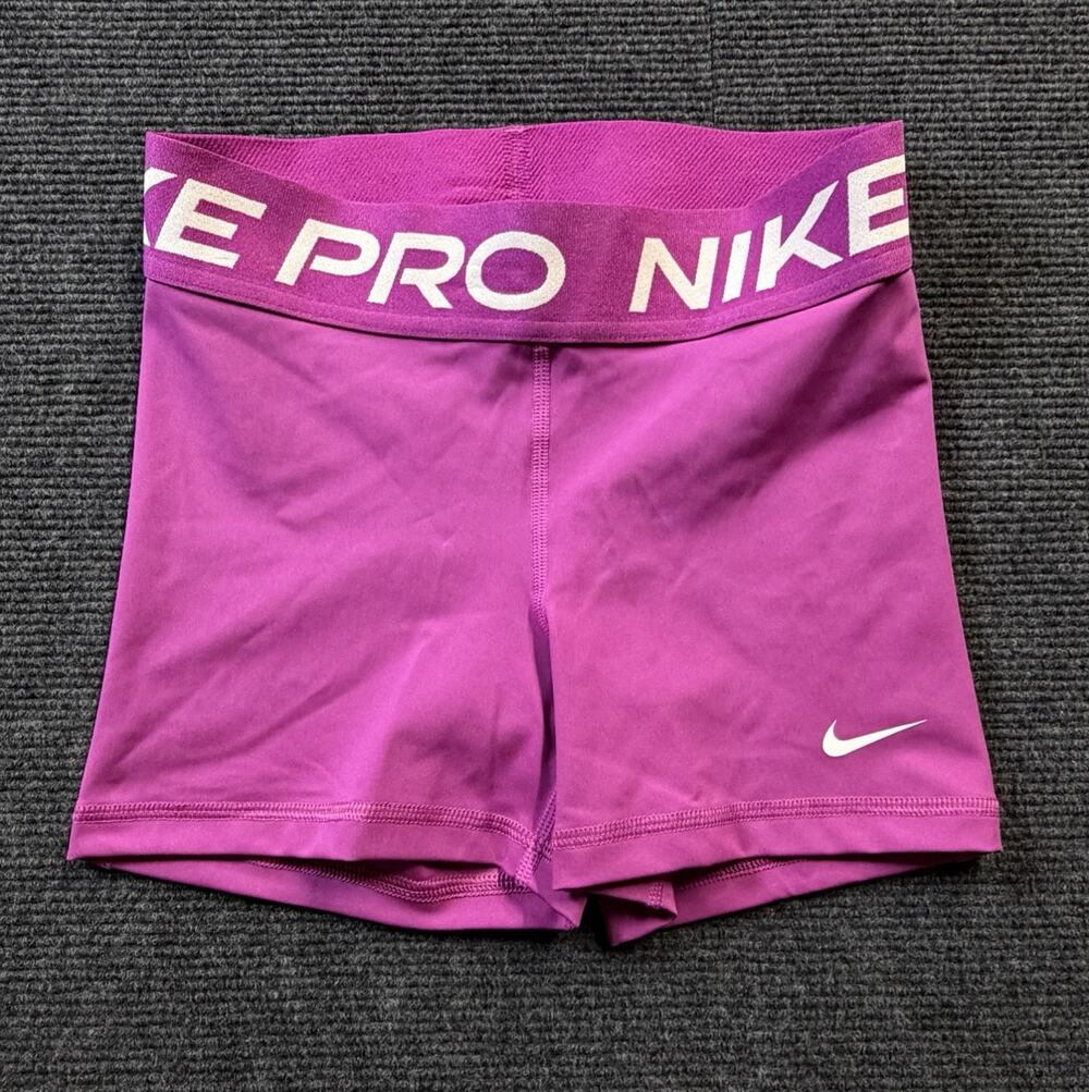 Nike Pro Women’s 3” Shorts Pink Athletic Compression Volleyball Size XS